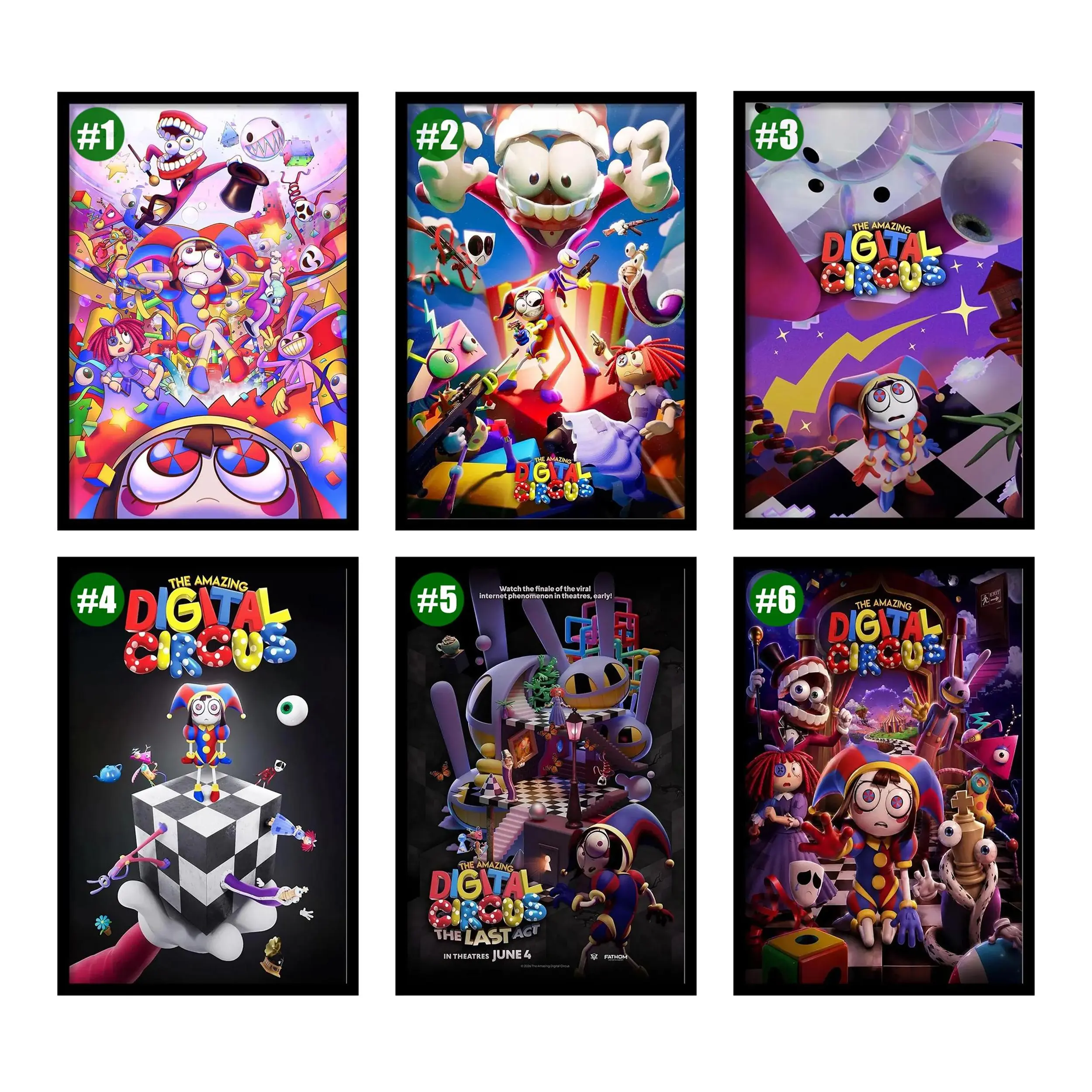 The Amazing Digital Circus Poster [Unframed], Anime Wall Art Decor, Cartoon Fantasy Wall Art Print, Gift for Anime Fans