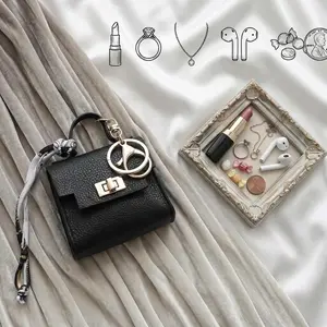 4-Piece Mini Bag Charm Set PVC waterproof material Ideal for bag charms, car keys, lipstick, accessories, Bluetooth earbuds, and coin storage.
