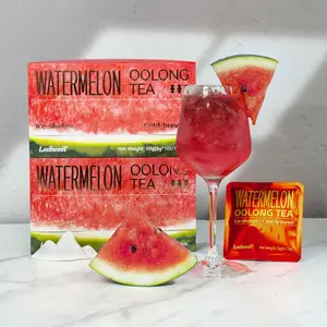 Buy one carton of Watermelon Oolong Tea (50g, 10 packs) and get another carton free! Enjoy a refreshing blend with real watermelon, dragon fruit, apple, and strawberry pieces. Total: 2 cartons (20 packs).