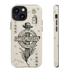 Arthur Morgan RDR2 Tribute Phone Case | Red Dead Redemption Inspired Western Design | Tough Protective Cover for iPhone 17 16 15 14 13 12 11 Pro Max Plus | Cowboy Aesthetic Gaming Merch