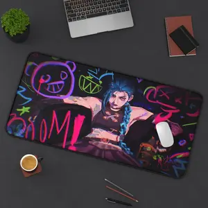 League Of Legends Jinx Mousepad | Jinx Revenge Desk Mat | Anime Mousepad | Gift For Gamer | Mothers Day Gift