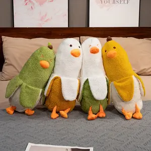 Cute Banana Duck Plush Toy, Cute Duck Design, Soft Animal Plushie with Lovely Tail, Huggable Stuffed Toys for Teens & Adults, Creative Home Ornaments, Soft Cuddly Gift