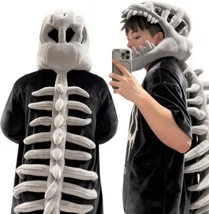 Dinosaur Skeleton Plush Costume, Wearable Spinosaurus PlushDino Outfit, Dino SkeletonPlush for Themed Parties