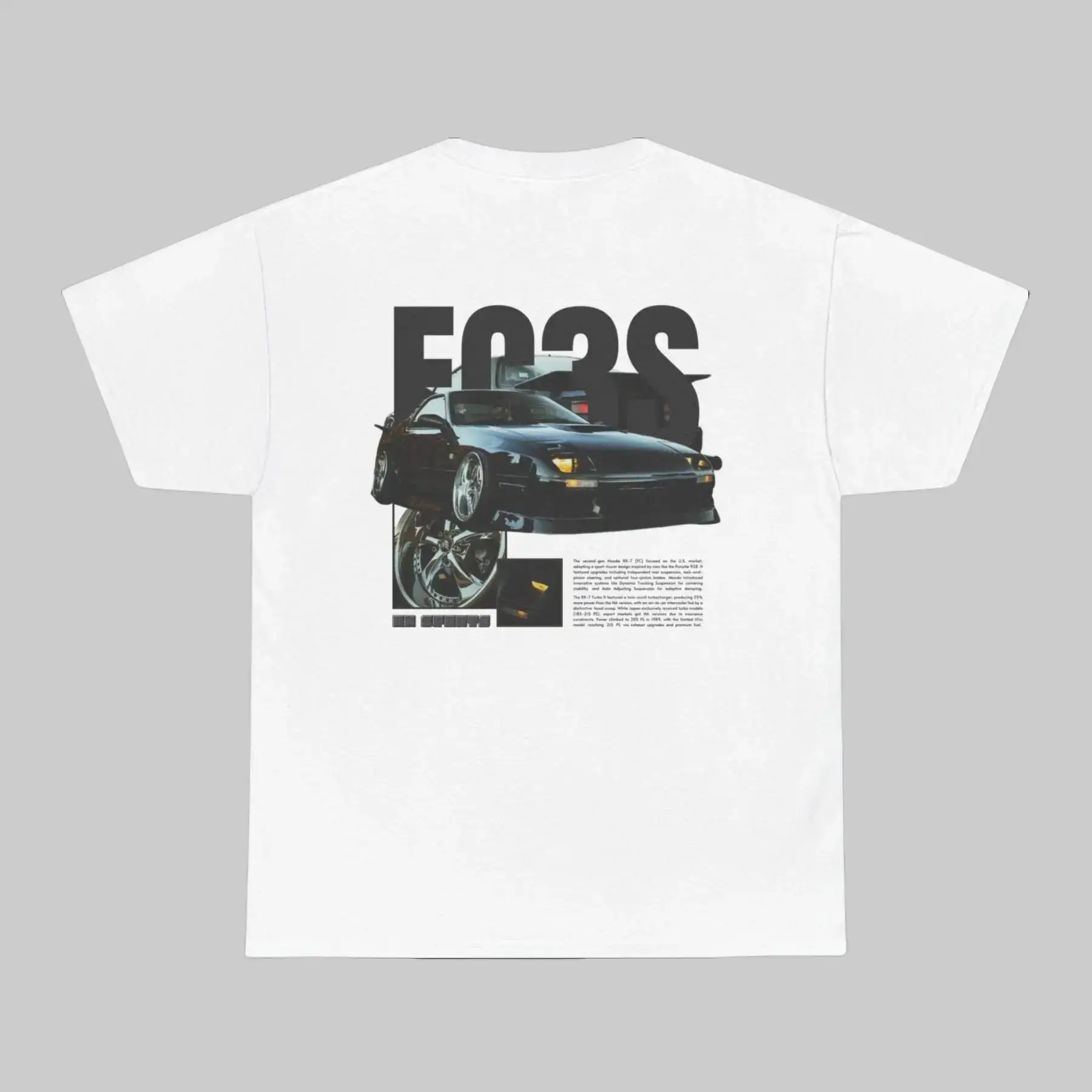 Mazda RX-7 FC Second Gen Graphic T-Shirt Sweatshirt Hoodie 2 Sided JDM Car Enthusiast And Fans Gift
