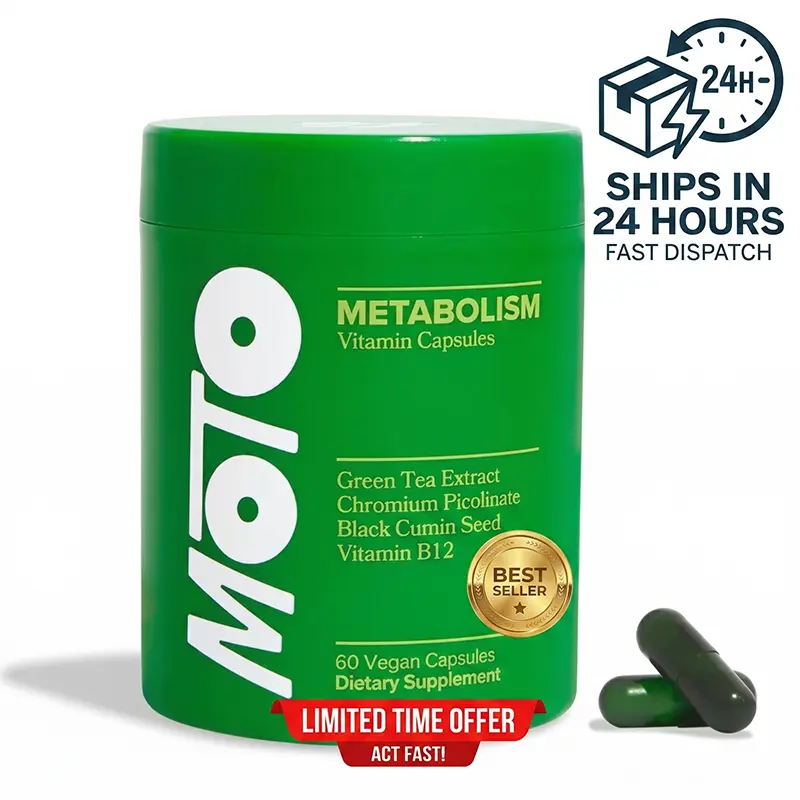 MOTO Capsule for Metabolism Support with Green Tea Extract and Vitamin B12