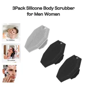 3 Pack Silicone Face Scrubber for Men – Exfoliating Beard & Face Wash Brush, Facial Cleansing Tool for Men’s Skincare & Beard Care”