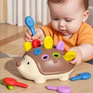 Baby Hedgehog Toy, Cute Educational Puzzle Game, Color Recognition & Finger Training, Must-Have Baby Gift, Birthday & Christmas Present