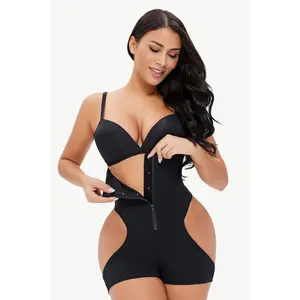 Women's Spandex Solid Ghost Minimalist Full-Size Under-Bust Shaping Bodysuit with Hip Enhancement