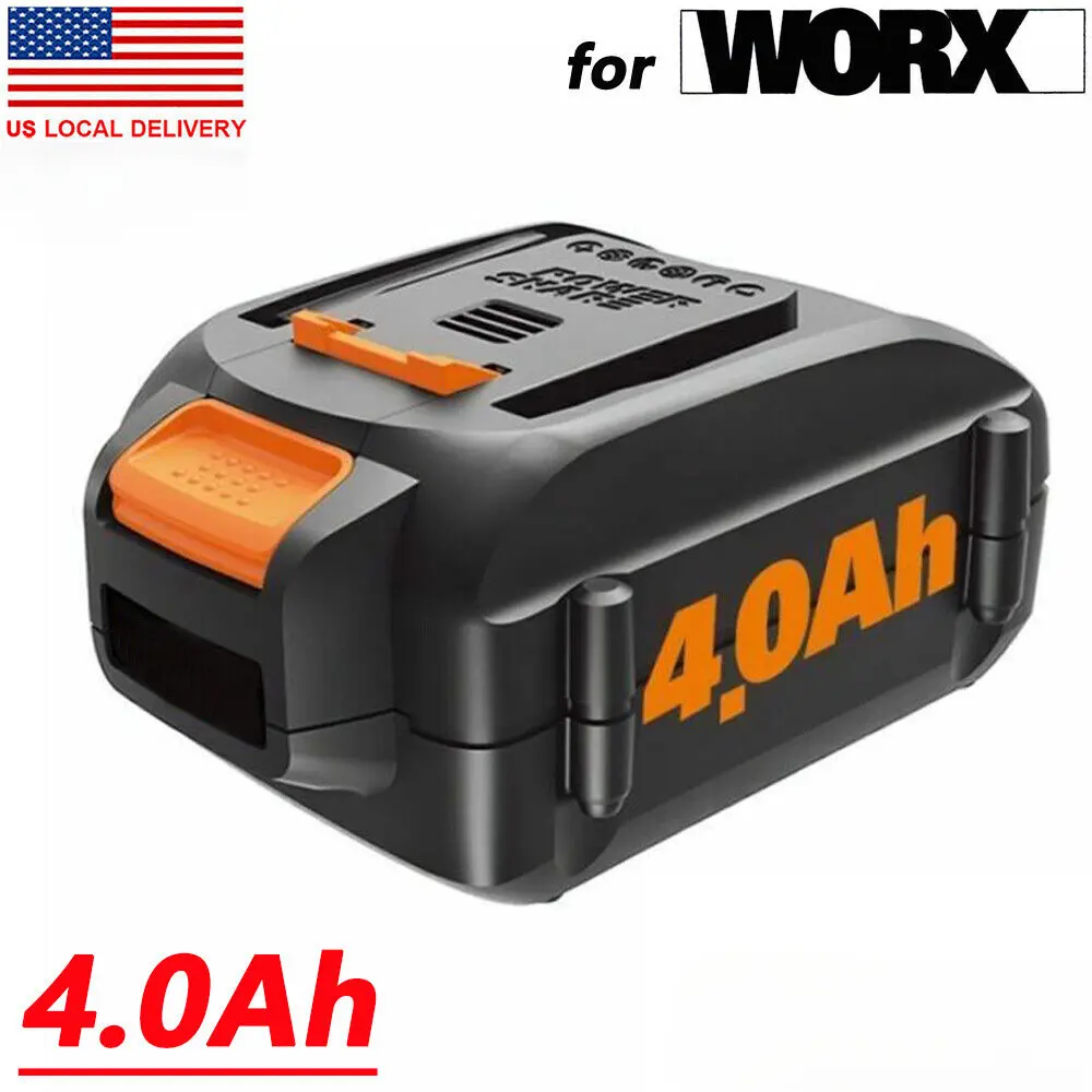 High-Efficiency 20V MAX 4.0Ah Extended Lithium-Ion Power Tool Battery for WORX WA3520, WA3525, WA3575, WA3578