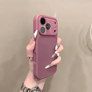 Liquid Silicone Phone Case For iPhone 17 Pro Max 13 14 15 16 Pro MAX Candy Color Matte Coque iPhone17 Pro