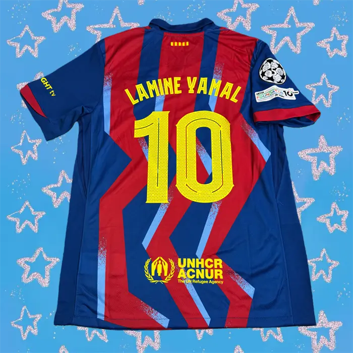 2025 2026 Barcelona Home 10# Yamal Short Sleeve Soccer Jersey