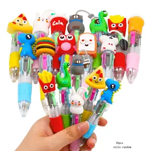 10 Mini Colorful Pens Set (4 Colors), Cute Stationery, Fun Ballpoint Pens for Birthday and Kids Party, Teacher School Supplies