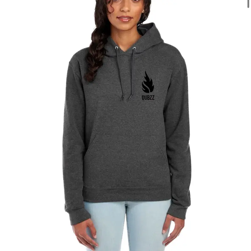 DUBZZ mens/womens Pullover Sweatshirt in Gray with Logo, Classic Fit, Front Pocket, Ideal for Casual Wear - Womenswear/Menswear Hoodie