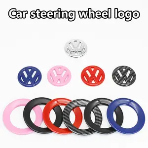 61mm Abs Hollow Steering Wheel Center Emblem Sticker for Volkswagen Models, Fits Polo Gti Golf Jetta Beetle Touran, Car Decoration Accessory