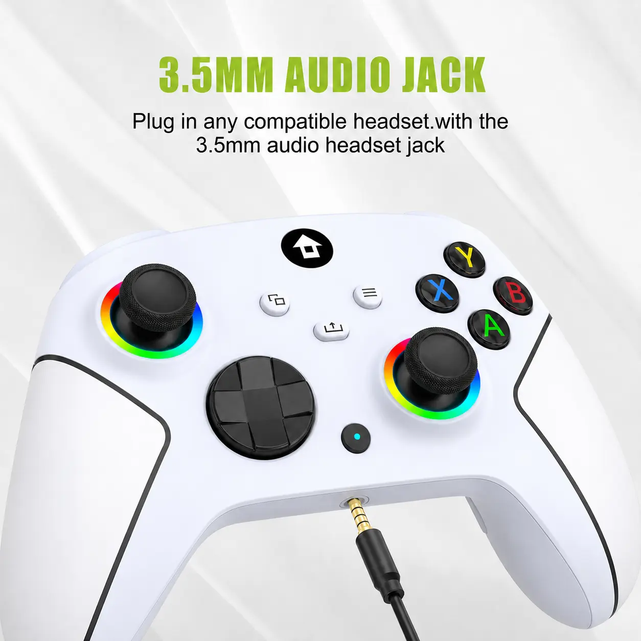 Wireless Gaming Controller for Xbox Series X|S, Xbox 1, PC & Steam - Anti-Drift Joysticks, Dual-Mode Triggers, 6-Axis Gyro, 1000Hz Polling Rate, Turbo Function, 3.5mm Headset Jack Console Plug