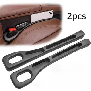 Universal Car Seat Gap Filler Organizer - No-Drop Guard for Cars & SUVs, Automotive Side Gap Trays with Storage Bags, Prevents Things from Falling Between Seat and Console