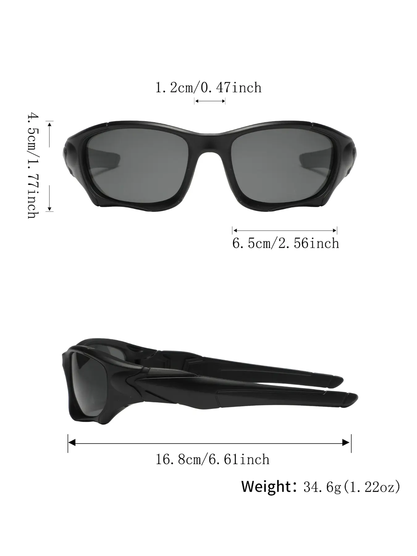 画像の２点 Men's Plastic Square Cyberpunk Glasses, High-End Trendy Casual