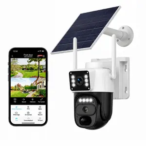 Hawkray 4G LTE Cellular Solar Security Camera, 360° Live View, 2K Color Night Vision, No WiFi Needed, PIR Motion Detection, Two-Way Talk, Built-in SIM Card, Wireless Outdoor Solar-Powered Surveillance