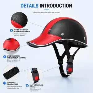 Bicycle Helmet for Adults Small/Large PU Bike Helmet for Women and Men Adjustable Safe  Baseball Cap Sunshade-3110 bicycle