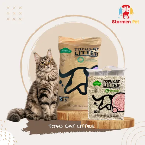 Starmen Pet Flushable Natural Plant Extract Tofu Cat Litter with Creamy Fragrance - 5.5lb