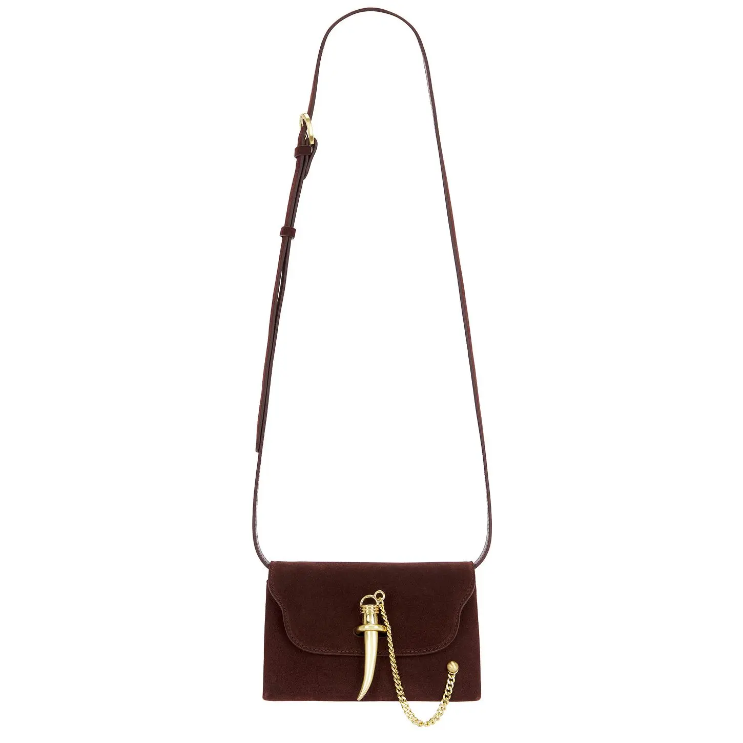 Sancia x REVOLVE The Anouk Shoulder Bag in Choc Suede