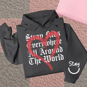 Do It 8th Anniversary SKZ Fan Hoodie Pink Kpop Fan Merch SKZ Apparel Gildan 5000 100% Cotton Classic Fit Unisex Heavy Blend Sweatshirt & Hoodie