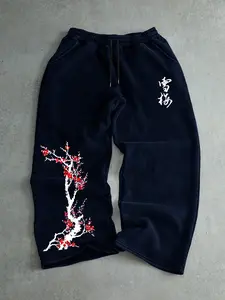 Unisex Casual Joggers, Unique Print Design, Comfortable Fitted Street Style Pants, Runner Pants, Suitable for All Seasons