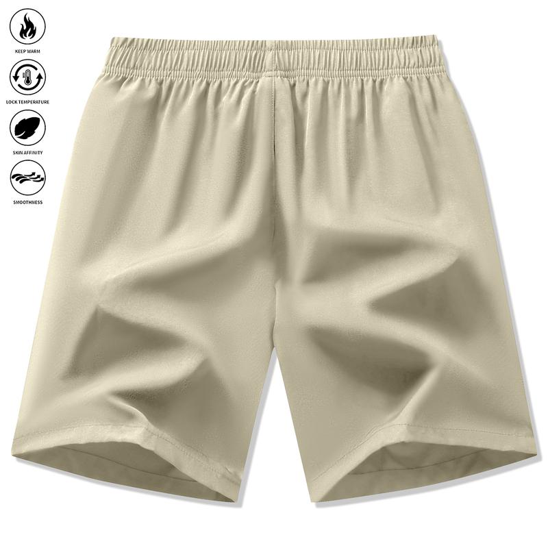 Men's 3-Pack Quick-Dry Ice Silk Fiber Sports Shorts with Zipper Pockets, Striped Lightweight Breathable Outdoor Running, Hiking, Beach Regular Fit Summer Casual Shorts, Men's Gift Recommendation