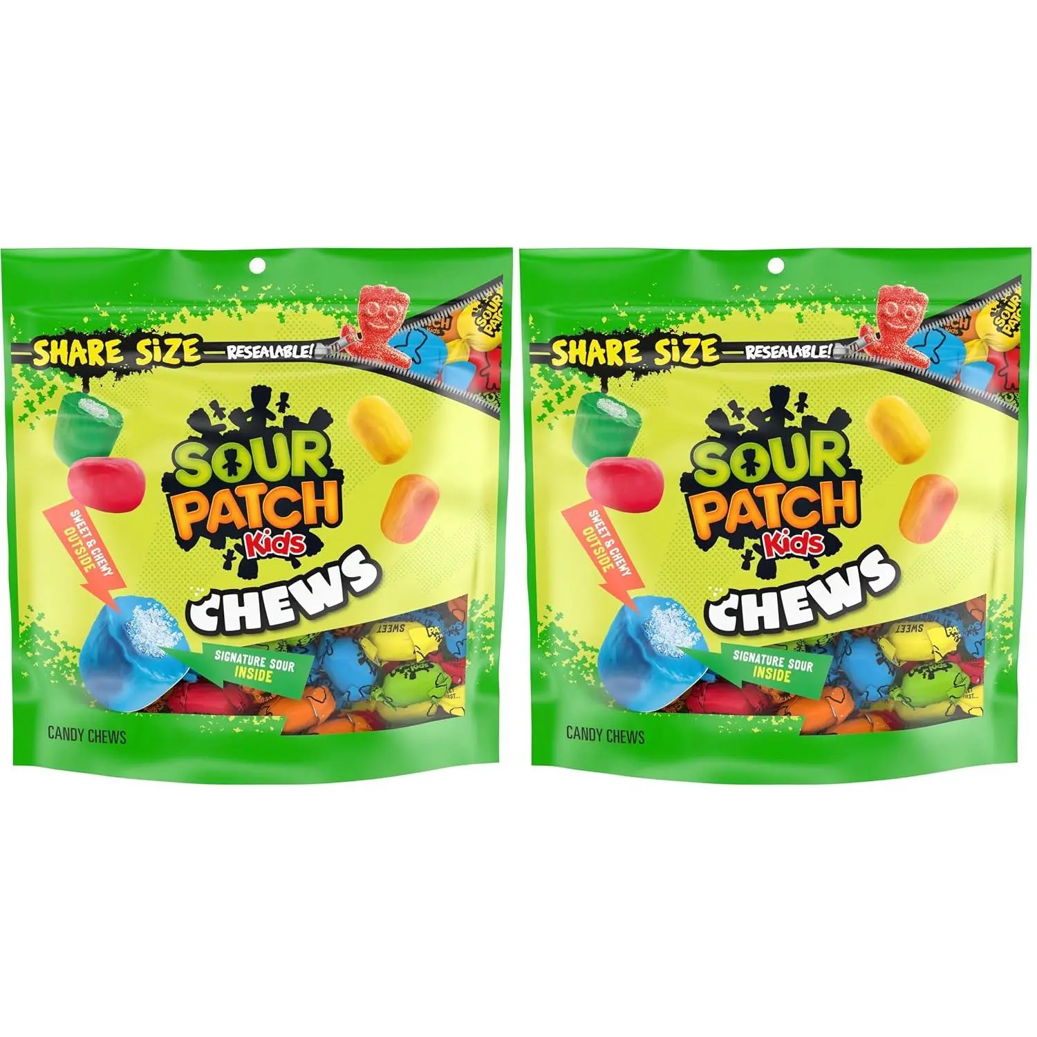 SOUR PATCH KIDS Chews Soft & Chewy Candy, Share Size, 8.12 oz (Pack of 2) SOUR PATCH KIDS Chews Soft & Chewy Candy, Share Size, 8.12 oz (Pack of 2)