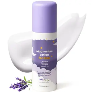 Magnesium Lotion for Kids - Bedtime Sleep & Relaxation Calming Cream with Lavender for Juniors Babies - Soothing Relief & Relaxation Baby Magnesium Topical Night Body Rub Without Melatonin