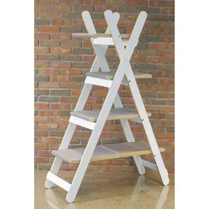 212 MAIN Modern Folding Multi-Level Portable Cat Tree - White, with Scratching Posts, Vertical Scratcher for Feline Entertainment