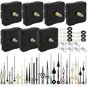 Clock Mechanisms Powered Kit Silent Quartz Clock Movement with 10 Styles Aluminium Clock Hands DIY Quartz Wall Clock Replacement Movement Parts for DIY Clock and Repair
