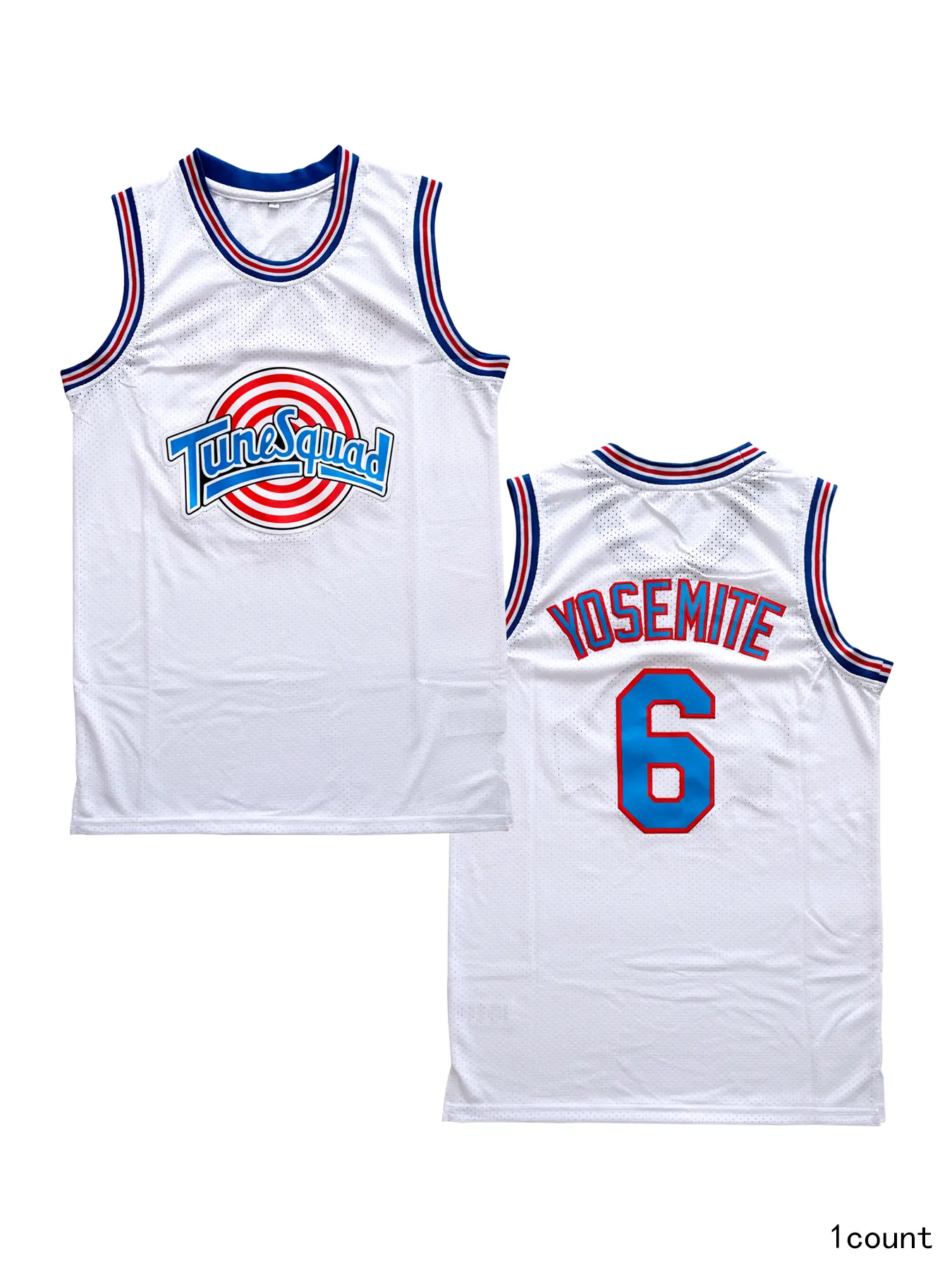 Men's Basketball Jersey, Retro Cartoon Squad #6 Full Print Gradient Mesh Tank Top, Fade Resistant Athleisure Wear for Casual Streetwear & Cosplay, Letters, Durable, Full-Sublimation Printing, Gradient Rainbow, Loose, Machine Washable, Movie Cosplay Partie