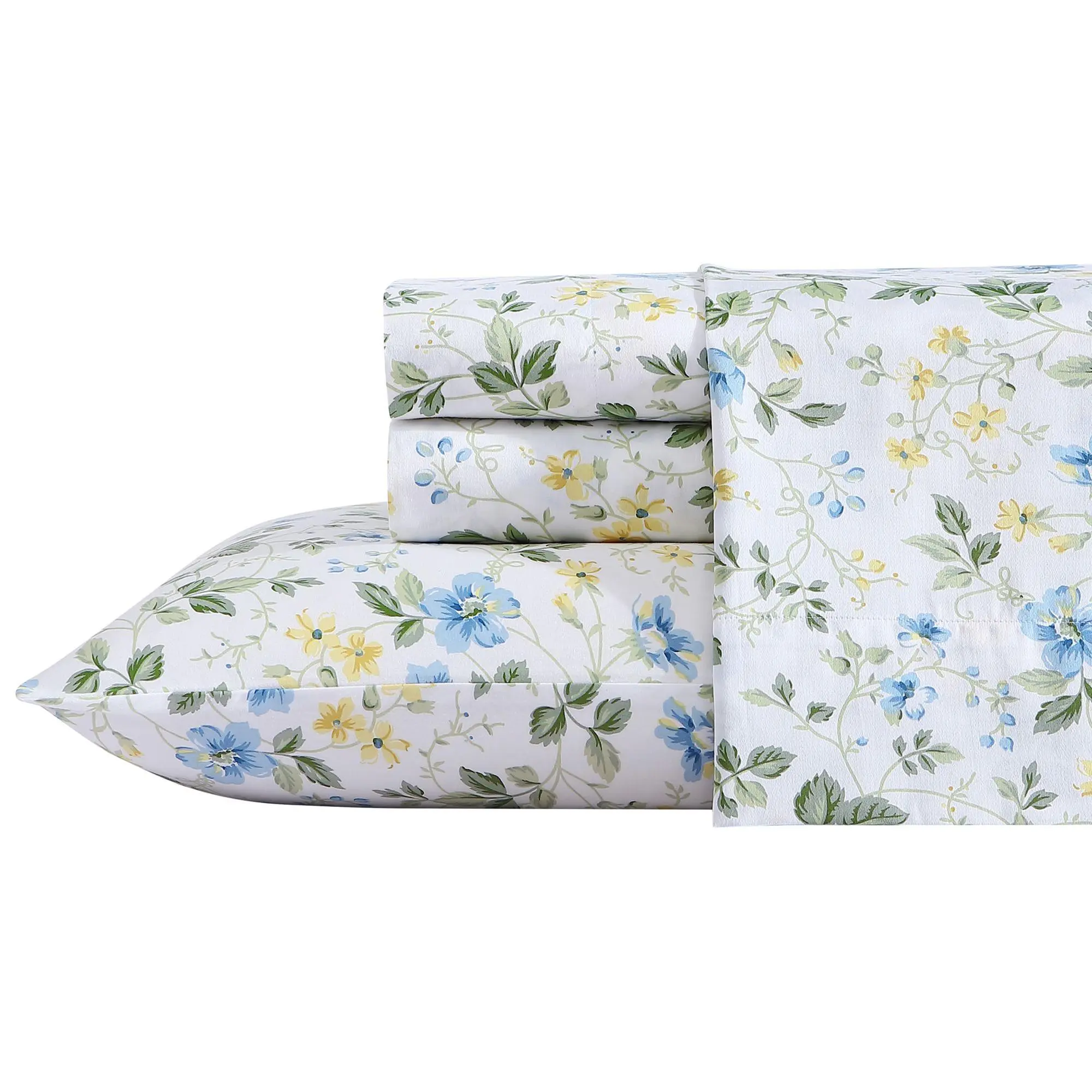 Laura Ashley Meadow Floral Cotton 4-Piece SheetSet-Queen