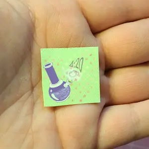 4:20 Bong sticker by SamAcidity, waterproof pot sticker, cool marijuana sticker, cute green weed/hemp sticker, waterproof bong art