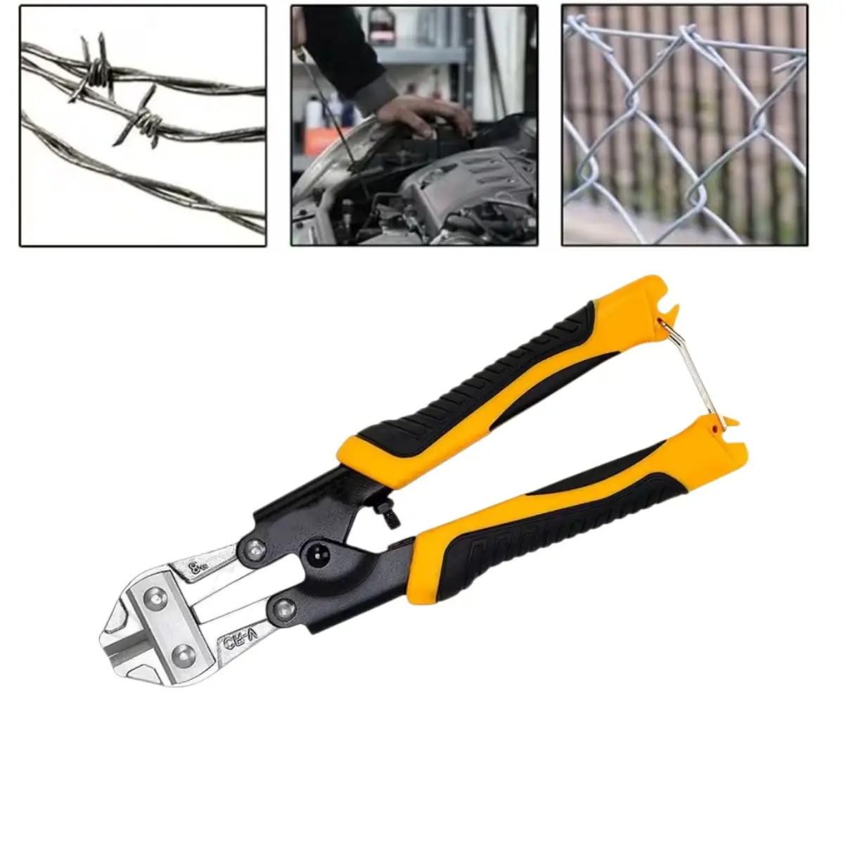 These multi-functional wire cutters are designed for cutting steel wire and chains and are suitable for tasks such as fence removal, construction work, and home renovation.