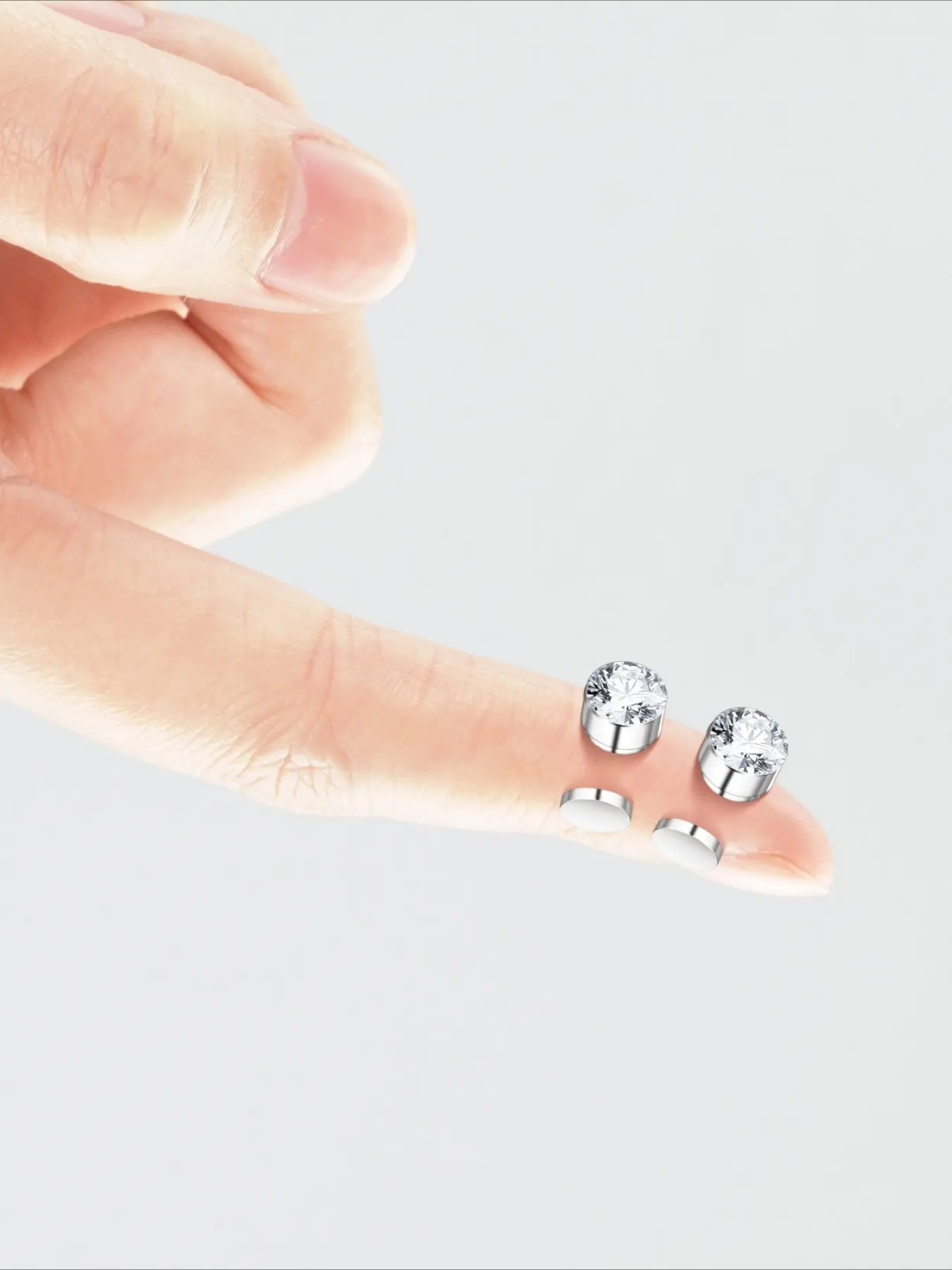 Magnetic Nose Stud, Personalized Punk-style Ear Ring, Silver Ear Ring, Fashionable Ladies' Hole-free Nose Stud, Suitable for Parties and Summer, Cartilage Stud, Body Jewelry, Body Jewellery