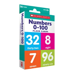 Flash Cards: Numbers 0 - 100 - E-Commerce Product with Clear Design and Easy-to-Read Format