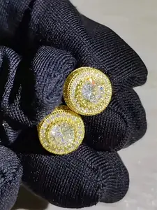 1 Pair Luxury Cubic Zirconia Stud Earrings For Women For Wedding Engagement Anniversary Party Jewelry Valentine's Day Gift Solitaire Earrings