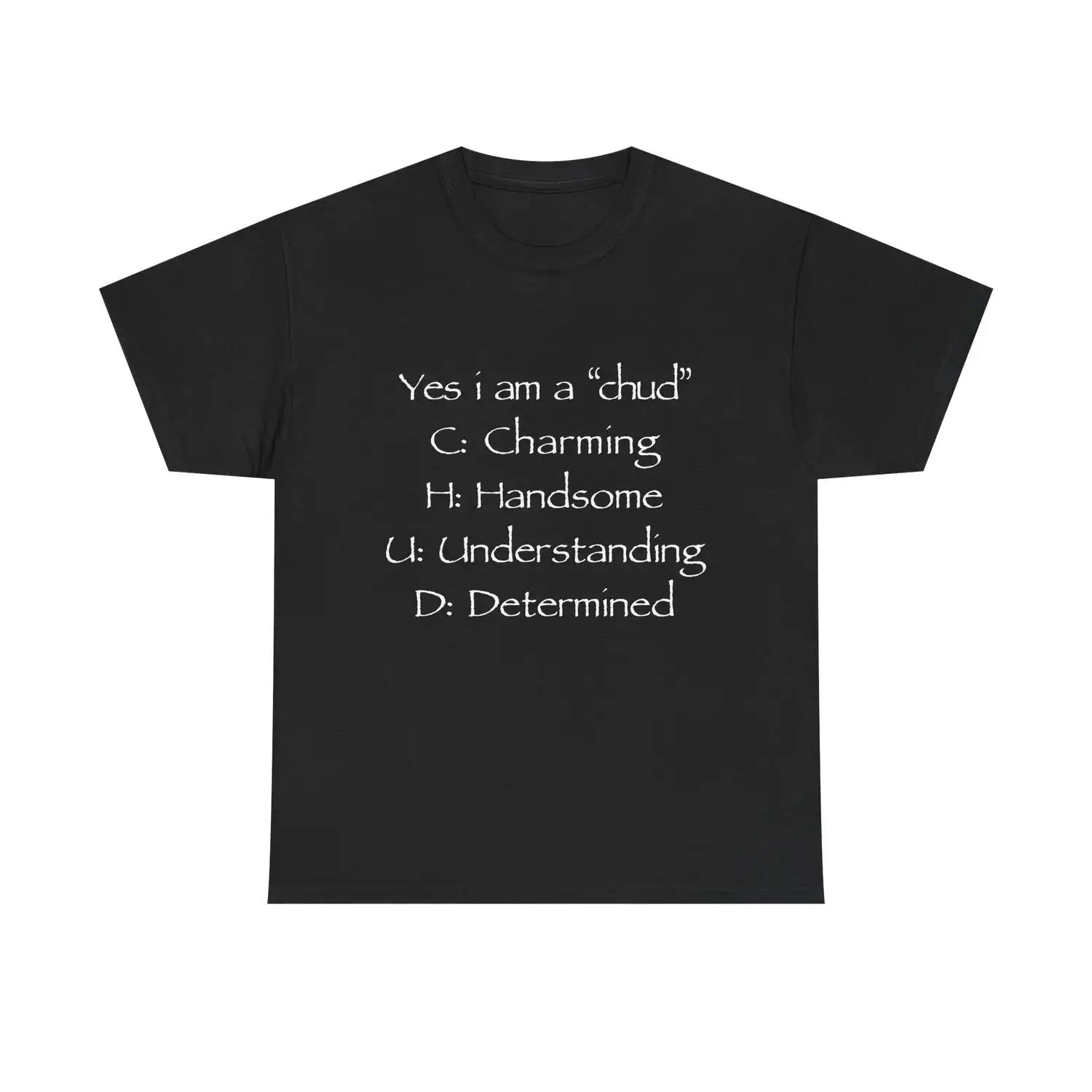 Yes I Am A Chud T Shirt Featuring Chud Acronym Meme Unisex Cotton Tee