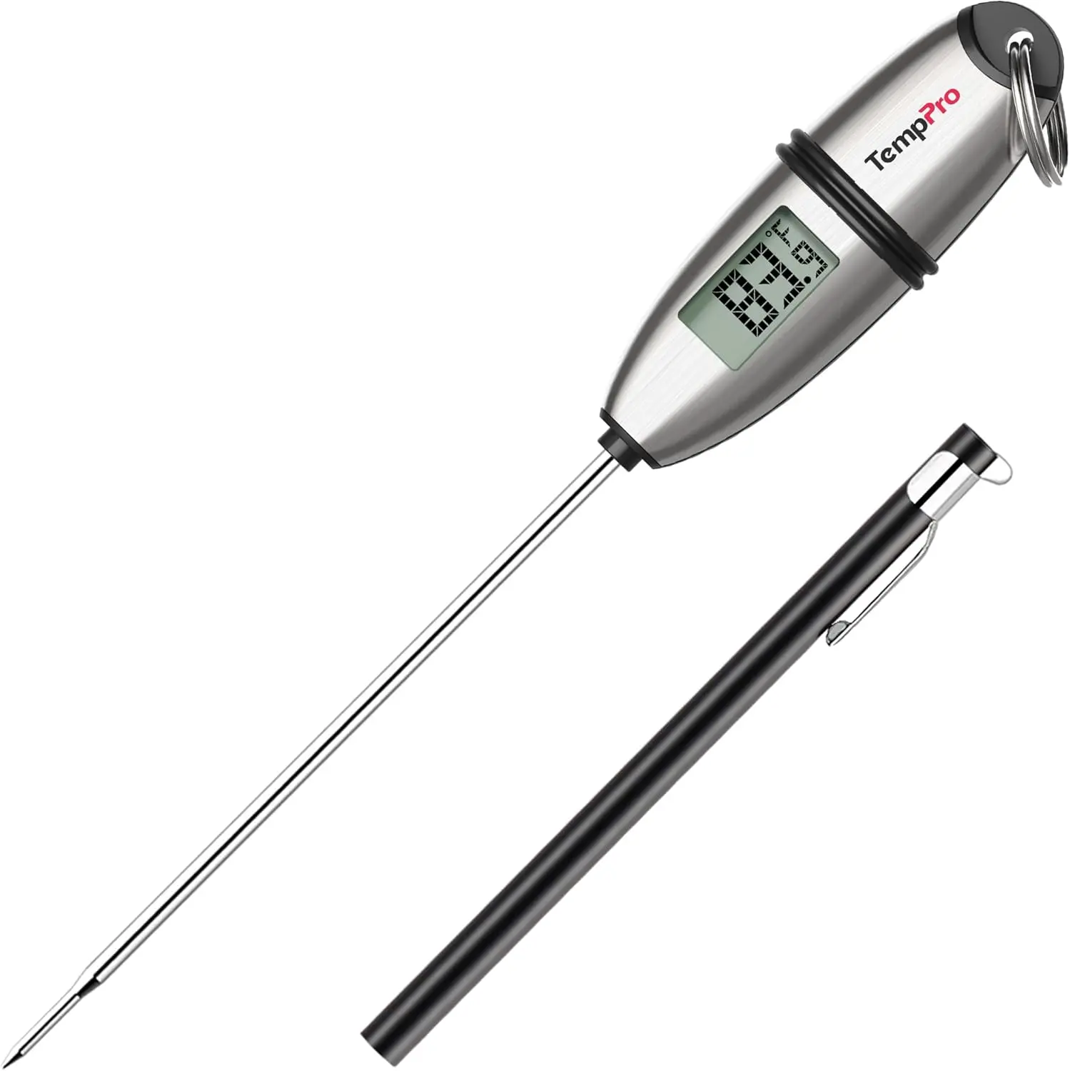 ThermoPro TP02S Digital Food Thermometer – Instant Read Meat & Baking Thermometer with Super Long Probe for Cooking, Bread, Sourdough, BBQ, Candy, Yogurt & Liquids