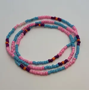 Orisha Oko Eleke Colorful Multi-Braided Necklace, Santeria Ifa Costume Jewelry Accessory, Colorful Multi-Braided Necklaces