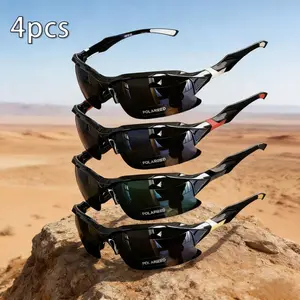 YUKY Men's Polarized Sunglasses 4pcs Set - Men's Accessories, Resin TAC Polarized Lenses, Anti-Glare Dreamy True-Color Coating, Multi-Color Options for Fitness, Outdoor Activities, Daily Wear