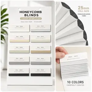 Honeycomb Blinds Color Sample Set -  Colors 25mm Cellular Shades Fabric Swatches for Custom Window Blinds