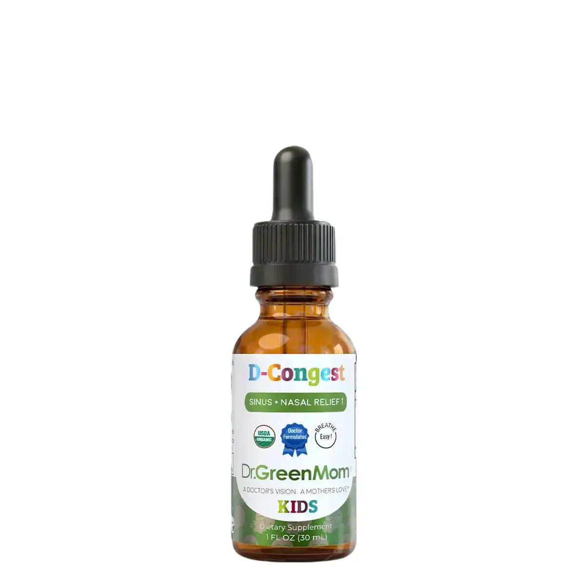 Dr. Green Mom D-Congest Liquid Drops | For Nasal and Sinus |  A Doctor's Vision, A Mother's Love