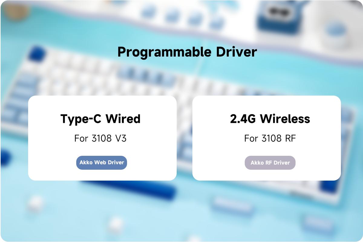 Akko Full Size White Wireless Gaming Keyboard, Glacier 3108 V3 Wired/Wireless Hot-swappable Mechanical Keyboard | Cherry Profile PBT Keycaps | USB-C Wired / 2.4G Wireless Mechanical Keyboard for Mac & Win