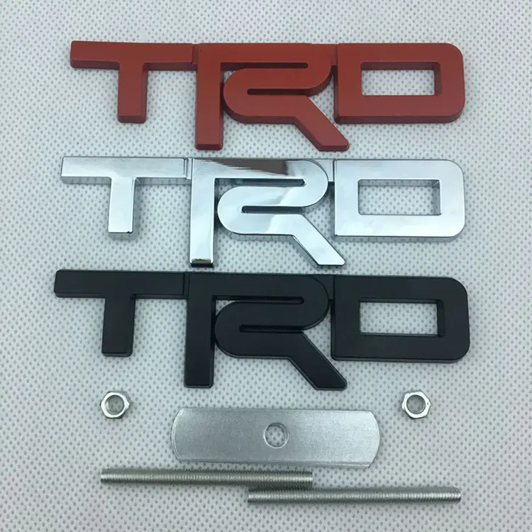 1pcs TRD RED front EMBLEM FOR TOYOTA HILUX grille FORTUNER camry YARIS Tacoma 4runner