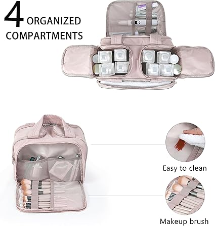 Large-capacity home makeup bag,Multi-Compartment Toiletry Bag portable makeup suitcase, cosmetic bag organizer box, portable storage bag, skincare product storage organizer bag with multiple layers of compartments, mother'sdaygift