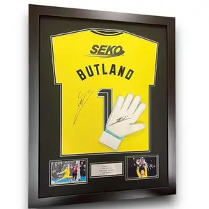Jack Butland Signed Poster & Glove with COA & Photo Proof – Rangers 23/24 - No Frame
