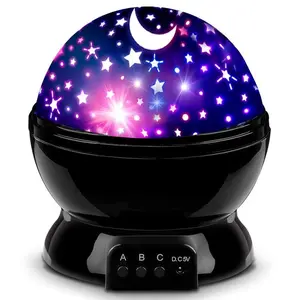 360° Rotating Nebula Night Light for Kids - 12 Color Star Projector with 4 LED Bulbs, USB Powered, Romantic Bedroom Lamp for Men, Women, Children, Kids NightLight